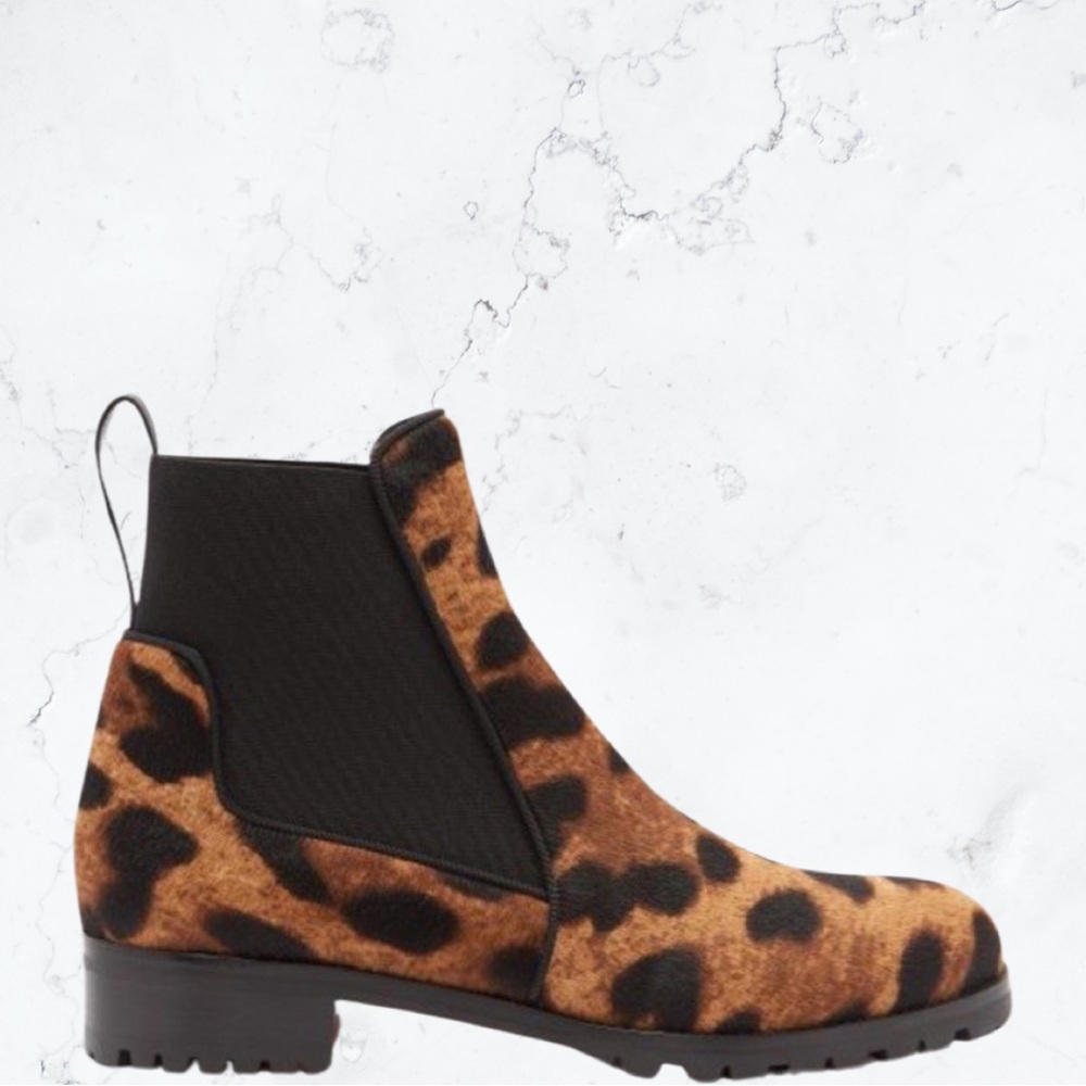 Christian Louboutin Pony Hair Leopard Boots